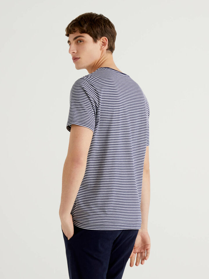 Striped t-shirt in pure cotton Men image number 2
